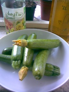Courgette salad ingredients