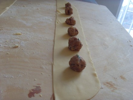 Casoncelli pasta with filling
