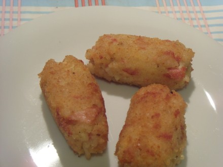 Rice croquettes finished dish