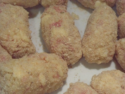 Rice croquettes ready to fry