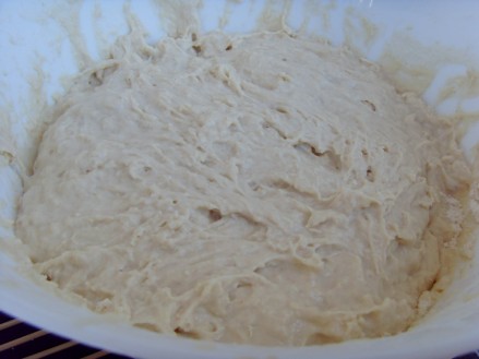 Pettole mixed dough